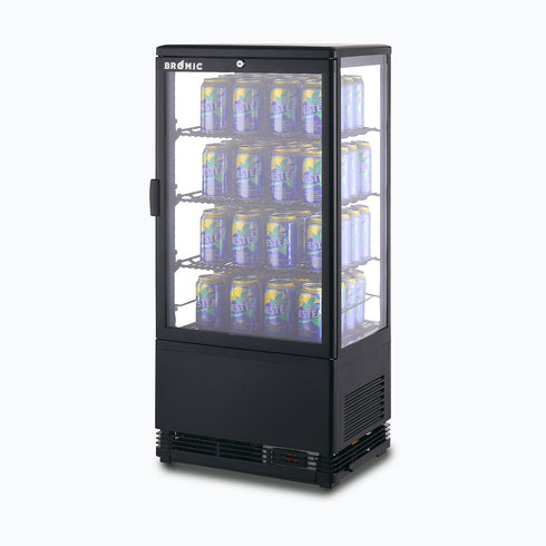 Bromic Flat Glass 78L LED Countertop Beverage Chiller - CT0080G4B